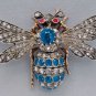 Bee Unique Vintage Style 3.10Ct Rose Cut Diamond Silver Brooch/Pendant