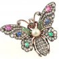 Butterfly Unique Design Vintage Style 3.15Ct Rose Cut Diamond Brooch/Pendant