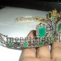 16.25Ct. Rose Cut Diamond Silver Princess Vintage Repro. Emerald Tiara Crown