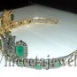 16.25Ct. Rose Cut Diamond Silver Princess Vintage Repro. Emerald Tiara Crown