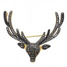 Reindeer Handmade 2.00Ctw Rose Cut Diamond Silver Pendant cum Brooch