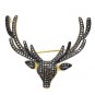 Reindeer Handmade 2.00Ctw Rose Cut Diamond Silver Pendant cum Brooch