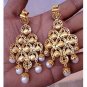 3.50Ct. Rose Cut Diamond Pearl Silver Awesome Victorian Inspired Earrings