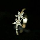 D/VVS1 2.35Ct Marquise Round Cut Diamond Ring 14k Yellow Gold Finish