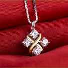 D/ VVS1 1.00Ct Round Cut Diamond Pendant 14K Yellow Gold Over W Free Chain
