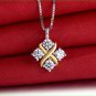 D/ VVS1 1.00Ct Round Cut Diamond Pendant 14K Yellow Gold Over W Free Chain