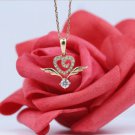 Valentine Pendant 1.26Ct Round Cut D/VVS1 Diamond White Gold Finish W Chain