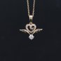 Valentine Pendant 1.26Ct Round Cut D/VVS1 Diamond White Gold Finish W Chain