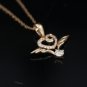 Valentine Pendant 1.26Ct Round Cut D/VVS1 Diamond White Gold Finish W Chain