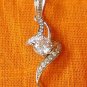 Soltaire 2.00Ct Round Cut Diamond Pendant 14K White Gold Over W Chain