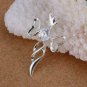 Soltaire 2.00Ct Round Cut Diamond Pendant 14K White Gold Over W Chain