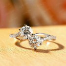 2.00Ct Round Cut Yellow Citrine Engagement Ring 14K White Gold Finish