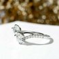 2.00Ct Round Cut Yellow Citrine Engagement Ring 14K White Gold Finish