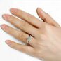 2.00Ct Round Cut Yellow Citrine Engagement Ring 14K White Gold Finish