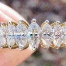 D/VVS1 2.15Ct Brilliant Marquise Cut Diamond Ring 14K Yellow Gold Finish