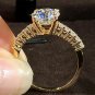 2.03Ct Round Cut D/VVS1 Diamond Solitaire Ring 14K Yellow Gold Finish