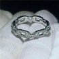 1.04Ct Round Cut Diamond Engagement Band Ring 14K White Gold Finish