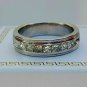 1.00Ct Princess Cut D/VVS1 Men's Engagement Band 14k White Gold Over
