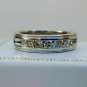1.00Ct Princess Cut D/VVS1 Men's Engagement Band 14k White Gold Over