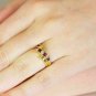 D/VVS1 0.45Ct Round Cut Diamond 14K Yellow Gold Plated Wedding Band Ring