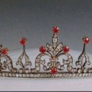Party wear Head pieces Natural Rose Cut Diamond Ruby 8.75Ct  Silver Tiara