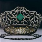 18.45Ctw Rose Cut Diamond Silver Wedding Emerald  Tiara