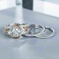 3.35CT Round Cut Diamond Wedding Bridal Ring Set 14K White Gold Over