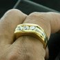 1.80Ctw Men's 14k Yellow Gold Over Round Cut Diamond 2Tone  Band Ring