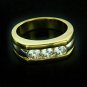 1.80Ctw Men's 14k Yellow Gold Over Round Cut Diamond 2Tone  Band Ring