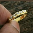 1.15Ct Round Cut D/VVS1 Diamond 14K Yellow Gold Over Wedding Band Ring