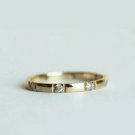 14k Yellow Gold Over 0.50ct Round Cut D/VVS1 Diamond Eternity Band
