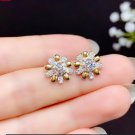 1.30Ct Round Cut VVS1/D Diamond Stud Earrings 18K Yellow Gold Finish