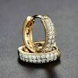 1.10Ct Round Cut Diamond Huggie Hoop Earrings 14K Yellow Gold Finish