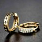 1.10Ct Round Cut Diamond Huggie Hoop Earrings 14K Yellow Gold Finish