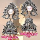 Traditional Victorian Style Sterling Silver 3.20Ct Rose Cut Diamond Earrings