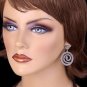 Estate 3.10Ctw. Rose Cut Diamond Vintage Style Wedding Silver Snake Earrings