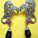 Beautiful Vintage Look 925 Sterling Silver 1.50Ct. Rose Cut Diamond Earrings