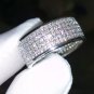 14K White Gold Finish 1.13Ct Round Cut D/VVS1 Full Eternity Wedding Band