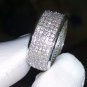 14K White Gold Finish 1.13Ct Round Cut D/VVS1 Full Eternity Wedding Band