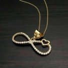 0.70Ct Round Cut D/VVS1 Diamond Heart Charm Pendant 14K Yellow Gold Over