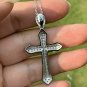 2.80Ct Round Cut Diamond Cross Pendant 14K Solid White Gold Finish W Chain