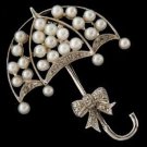 Victorian Style 1.50Ctw Rose Cut Diamond Silver Oxidised Pearl Pendant
