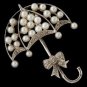 Victorian Style 1.50Ctw Rose Cut Diamond Silver Oxidised Pearl Pendant