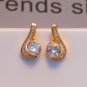 2.75Ct Round Cut Diamond Twisted Stud Earrings 18K Yellow Gold Finish