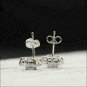 14K White Gold Finish 1.15Ct Round Cut VVS1 Diamond Flower Stud Earrings