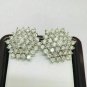 14k White Gold Finish 1.80Ct Round Cut Diamond Cluster Push Back Earrings