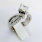 14K White Gold Finish 2.20Ct Princess Cut Diamond Solitaire Wedding Ring