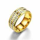 14K Yellow Gold Finish 2.35Ct Round Cut VVS1/D Diamond Full Eternity Band