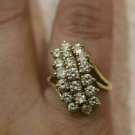 14K Yellow Gold Plated 2.30Ct Round Cut Diamond Cocktail Cluster Ring