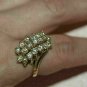 14K Yellow Gold Plated 2.30Ct Round Cut Diamond Cocktail Cluster Ring